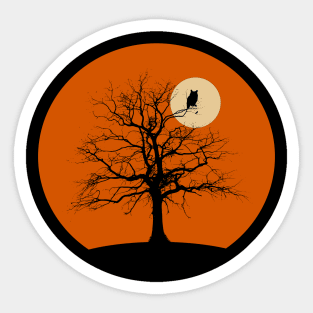 Night Owl orange Sticker